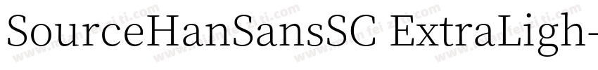 SourceHanSansSC ExtraLigh字体转换